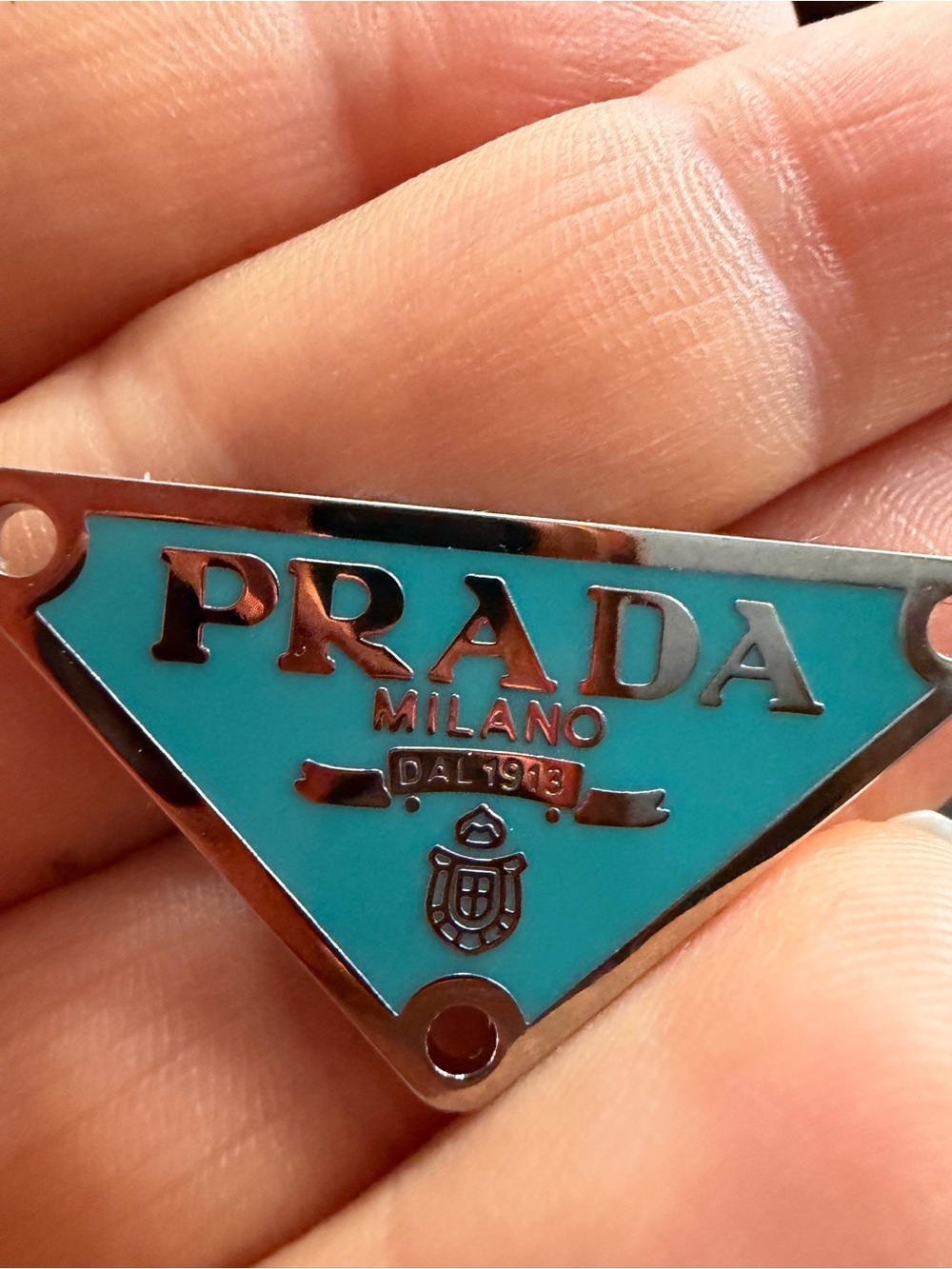 Unbranded Milano Turquoise Triangle Logo Tag - Men's Accessory